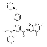 N-[(4,6-Dimethyl-2-oxo-1,2-dihydropyridin-3-yl)methyl]-5-[ethyl(tetrahydropyran-4-yl)amino]-4-methyl-4’-(morpholinomethyl)biphenyl-3-carboxamide