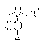 2-[[5-Bromo-4-(4-cyclopropyl-1-naphthyl)-4H-1,2,4-triazol-3-yl]thio]acetic Acid