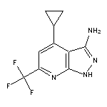 4-cyclopropyl-6-(trifluoromethyl)-1H-pyrazolo[3,4-b]pyridin-3-amine