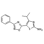 4-isopropyl-5-(3-phenyl-1,2,4-oxadiazol-5-yl)-1,3-thiazol-2-amine
