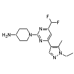 1-[4-(difluoromethyl)-6-(1-ethyl-5-methyl-1H-pyrazol-4-yl)pyrimidin-2-yl]piperidin-4-amine