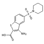3-amino-5-(piperidin-1-ylsulfonyl)-1-benzothiophene-2-carboxylic acid