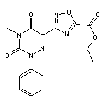 ethyl 3-(4-methyl-3,5-dioxo-2-phenyl-2,3,4,5-tetrahydro-1,2,4-triazin-6-yl)-1,2,4-oxadiazole-5-carboxylate
