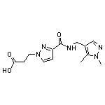 3-[3-({[(1,5-dimethyl-1H-pyrazol-4-yl)methyl]amino}carbonyl)-1H-pyrazol-1-yl]propanoic acid