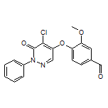 4-[(5-Chloro-6-oxo-1-phenyl-1,6-dihydropyridazin-4-yl)oxy]-3-methoxybenzaldehyde