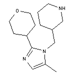 3-[(5-methyl-2-tetrahydro-2H-pyran-4-yl-1H-imidazol-1-yl)methyl]piperidine 2HCl