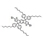 2,7-Dibromo-4,4,9,9-tetrakis(4-hexylphenyl)-4,9-dihydro-s-indaceno[1,2-b:5,6-b’]dithiophene