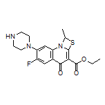 Ethyl 6-Fluoro-1-methyl-4-oxo-7-(1-piperazinyl)-1,4-dihydro-[1,3]thiazeto[3,2-a]quinoline-3-carboxylate
