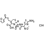 (6R,7R)-7-((Z)-2-(2-Aminothiazol-4-yl)-2-(methoxyimino)acetamido)-3-(((furan-2-carbonyl)thio)methyl)-8-oxo-5-thia-1-azabicyclo[4.2.0]oct-2-ene-2-carboxylic acid hydrochloride
