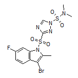 3-[(3-Bromo-6-fluoro-2-methyl-1-indolyl)sulfonyl]-N,N-dimethyl-1H-1,2,4-triazole-1-sulfonamide