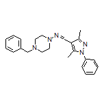 4-Benzyl-N-[(3,5-dimethyl-1-phenyl-4-pyrazolyl)methylene]piperazin-1-amine