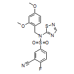 3-Cyano-N-(2,4-dimethoxybenzyl)-4-fluoro-N-(1,2,4-thiadiazol-5-yl)benzenesulfonamide