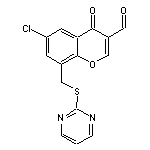 6-Chloro-4-oxo-8-(pyrimidin-2-ylsulfanylmethyl)-4H-chromene-3-carbaldehyde