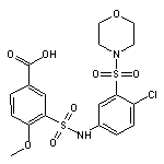 3-({[4-chloro-3-(morpholin-4-ylsulfonyl)phenyl]amino}sulfonyl)-4-methoxybenzoic acid