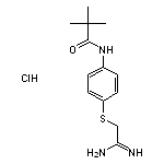 N-{4-[(carbamimidoylmethyl)sulfanyl]phenyl}-2,2-dimethylpropanamide hydrochloride