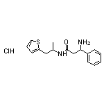 3-amino-3-phenyl-N-[1-(thiophen-2-yl)propan-2-yl]propanamide hydrochloride