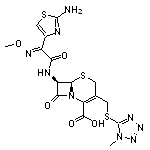(6R,7R)-7-[2-(2-amino-1,3-thiazol-4-yl)-2-(methoxyimino)acetamido]-3-{[(1-methyl-1H-1,2,3,4-tetrazol-5-yl)sulfanyl]methyl}-8-oxo-5-thia-1-azabicyclo[4.2.0]oct-2-ene-2-carboxylic acid