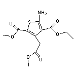 4-ethyl 2-methyl 5-amino-3-(2-methoxy-2-oxoethyl)thiophene-2,4-dicarboxylate