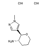 (trans)-2-(1-methyl-1H-pyrazol-4-yl)oxan-3-amine dihydrochloride