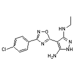 4-[3-(4-chlorophenyl)-1,2,4-oxadiazol-5-yl]-3-N-ethyl-1H-pyrazole-3,5-diamine
