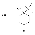4-amino-4-(trifluoromethyl)cyclohexan-1-ol hydrochloride