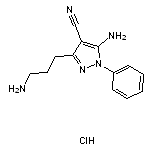5-amino-3-(3-aminopropyl)-1-phenyl-1H-pyrazole-4-carbonitrile hydrochloride