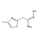 (1E)-N’-hydroxy-2-(4-methyl-1,3-thiazol-2-yl)ethanimidamide