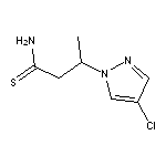 3-(4-chloro-1H-pyrazol-1-yl)butanethioamide
