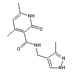 4,6-dimethyl-N-[(3-methyl-1H-pyrazol-4-yl)methyl]-2-oxo-1,2-dihydropyridine-3-carboxamide
