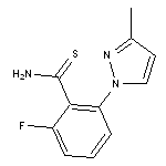 2-fluoro-6-(3-methyl-1H-pyrazol-1-yl)benzene-1-carbothioamide