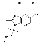 1-(1-methoxy-2-methylpropan-2-yl)-2-methyl-1H-1,3-benzodiazol-5-amine dihydrochloride