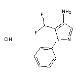 5-(difluoromethyl)-1-phenyl-1H-pyrazol-4-amine hydrochloride