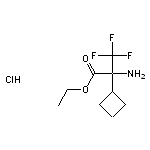 ethyl 2-amino-2-cyclobutyl-3,3,3-trifluoropropanoate hydrochloride