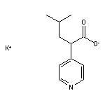 potassium 4-methyl-2-(pyridin-4-yl)pentanoate