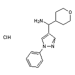 oxan-4-yl(1-phenyl-1H-pyrazol-4-yl)methanamine hydrochloride