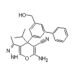 6-Amino-4-[5-(hydroxymethyl)-3-biphenylyl]-4-isopropyl-3-methyl-1,4-dihydropyrano[2,3-c]pyrazole-5-carbonitrile