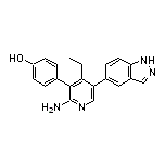 4-[2-Amino-4-ethyl-5-(5-indazolyl)-3-pyridyl]phenol