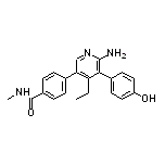 4-[6-Amino-4-ethyl-5-(4-hydroxyphenyl)-3-pyridyl]-N-methylbenzamide