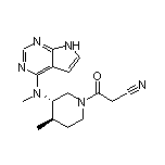 3-[(3S,4R)-4-Methyl-3-[methyl(7H-pyrrolo[2,3-d]pyrimidin-4-yl)amino]-1-piperidinyl]-3-oxopropanenitrile