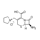 1-[[(6R,7R)-7-Amino-2-carboxy-8-oxo-5-thia-1-azabicyclo[4.2.0]oct-2-en-3-yl]methyl]-1-methyl-1-pyrrolidinium Chloride 
