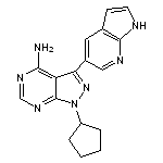 1-Cyclopentyl-3-(1H-pyrrolo[2,3-b]pyridin-5-yl)-1H-pyrazolo[3,4-d]pyrimidin-4-amine