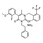 (R)-3-(2-Amino-2-phenylethyl)-5-(2-fluoro-3-methoxyphenyl)-1-[2-fluoro-6-(trifluoromethyl)benzyl]-6-methylpyrimidine-2,4(1H,3H)-dione