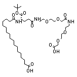 (S)-22-(tert-Butoxycarbonyl)-43,43-dimethyl-10,19,24,41-tetraoxo-3,6,12,15,42-pentaoxa-9,18,23-triaza-1-tetratetracontanoic Acid
