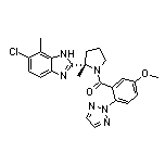 (S)-[2-(6-Chloro-7-methyl-2-benzimidazolyl)-2-methyl-1-pyrrolidinyl][5-methoxy-2-(2H-1,2,3-triazol-2-yl)phenyl]methanone