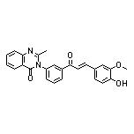 (E)-3-[3-[3-(4-Hydroxy-3-methoxyphenyl)acryloyl]phenyl]-2-methylquinazolin-4(3H)-one