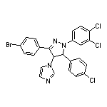 3-(4-Bromophenyl)-5-(4-chlorophenyl)-1-(3,4-dichlorophenyl)-4-(1-imidazolyl)-4,5-dihydropyrazole