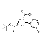 (3R,4S)-1-Boc-4-(3-bromophenyl)pyrrolidine-3-carboxylic Acid