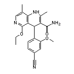 4-(4-Cyano-2-methoxyphenyl)-5-ethoxy-2,8-dimethyl-1,4-dihydro-1,6-naphthyridine-3-carboxamide