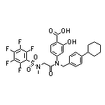 4-[N-(4-Cyclohexylbenzyl)-2-(2,3,4,5,6-pentafluoro-N-methylphenylsulfonamido)acetamido]-2-hydroxybenzoic Acid