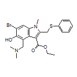 Ethyl 6-Bromo-4-[(dimethylamino)methyl]-5-hydroxy-1-methyl-2-[(phenylthio)methyl]-1H-indole-3-carboxylate